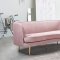 Vivian Sofa 694 in Pink Velvet Fabric by Meridian w/Options