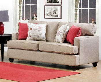 152769 Boulder Sofa in Unique Bisque Fabric by Chelsea [CHFS-CHF-152769 Boulder]