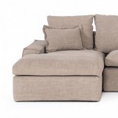 Atrium Sectional Sofa in Natural Fabric by VIG