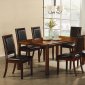 Walnut Finish Elegant Dining Room Furniture W/Leather Seats