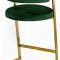 Stephanie Counter Stool 796 Set of 2 Green Velvet by Meridian