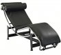 Charles Chaise Lounge EEI-129-BLK in Black Leather by Modway