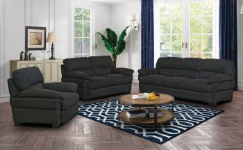 Bentley Sofa in Dark Blue Fabric by ESF w/Options [EFS-Bentley Dark Blue]