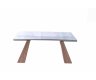 Vittorio Dining Table in Walnut w/Glass Top by Whiteline Imports