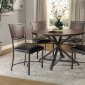 Fideo 5Pc Dining Set 5606 in Burnished Brown by Homelegance