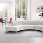 Anabella Sectional Sofa 697 3Pc Cream Velvet Fabric by Meridian