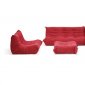 Red Fabric Modern Stylish Modular Sectional Sofa Set