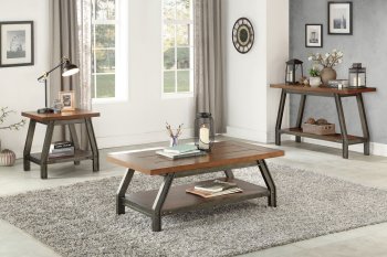 Holverson Coffee Table 3Pc Set 1715 Rustic Acacia by Homelegance [HECT-1715-Holverson]