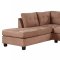 G904B Sectional Sofa w/Ottoman in Saddle Fabric by Glory