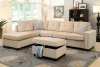 Belville Sectional Sofa 52705 in Beige Velvet by Acme w/Options