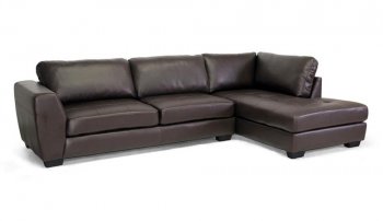 Orland Sectional Sofa Brown Bonded Leather - Wholesale Interiors [WISS-Orland Brown]