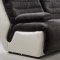 U7220 Sectional Sofa in Charcoal & White Leatherette by Global