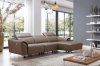 950 Power Reclining Sectional Sofa in Brown Leather by ESF