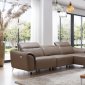 950 Power Reclining Sectional Sofa in Brown Leather by ESF