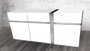 Cristallino Buffet in High Gloss White Lacquer by Casabianca [CBBU-Cristallino]