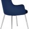 Salvatore Dining Chair 758 Set of 2 Navy Velvet Fabric Meridian