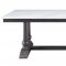 Yabeina Dining Table Marble Top 73265 in Gray Oak w/Options