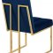 Pierre Dining Chair 714 Set of 2 Navy Velvet Fabric by Meridian