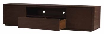 Tan Walnut or Ebony Oak Finish Modern Media Unit [NVTV-Lucas-HGEM303]