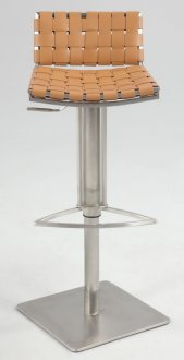 Camel Seat Set of 2 Swivel Barstools w/Stainless Steel Base