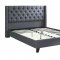 F9371 Bedroom Set by Boss w/Blue-Grey Fabric Upholstered Bed