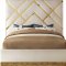 Vector Bed in Cream Velvet Fabric by Meridian w/Options