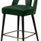 Akoya Counter Stool 795 Set of 2 Green Velvet Fabric - Meridian