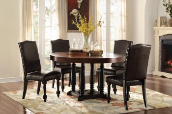 Blossomwood 5404-54 Dining Table by Homelegance with Options [HEDS-5404-54 PUS Blossomwood]