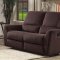 Dowling Recliner Sofa 8257BRW in Chocolate by Homelegance