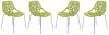 Asbury Set of 4 Dining Chairs AC16G in Green by LeisureMod