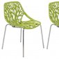 Asbury Set of 4 Dining Chairs AC16G in Green by LeisureMod