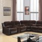 1301 Motion Sectional Sofa in Chocolate & Brown by Global