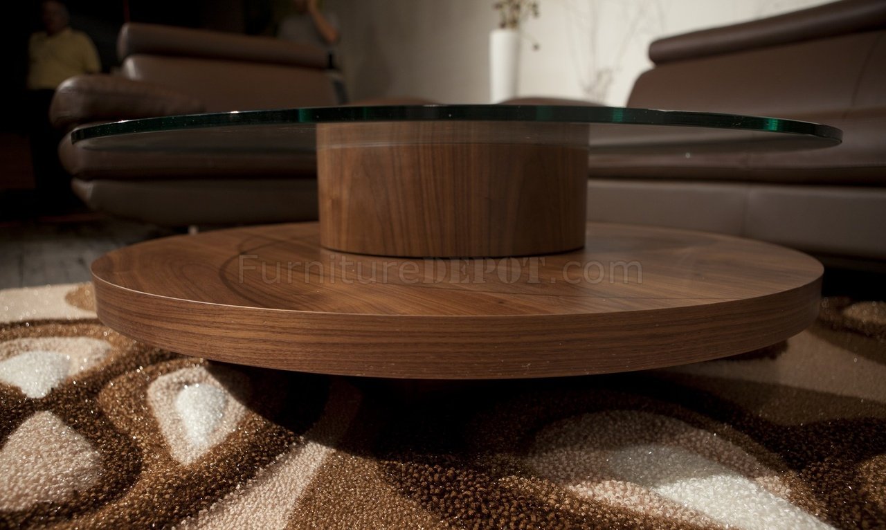 Revere Circle Coffee Table by Beverly Hills in Walnut