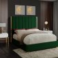 Becca Bed in Green Velvet Fabric by Meridian w/Options