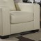 Ivory Bonded Leather Contemporary Living Room w/Tufted Backs