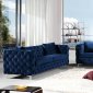 Scarlett Sofa 663 in Navy Velvet Fabric by Meridian w/Options