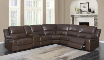 Channing Power Motion Sectional Sofa 650180 in Brown by Coaster [CRSS-650180-Channing]