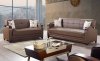 Etro Sofa Bed Convertible in Brown Leatherette by Mobista