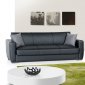 Dolce Sofa Bed in Black Bonded Leather by Rain w/Optional Items