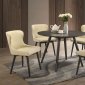 Kniya 5Pc Dinette Set CM3780RT in Dark Grey & Cream