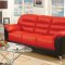 Sibba Sofa 53570 in Red & Black PU by Acme w/Options