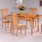 Natural Finish Modern 5Pc Dining Set w/Extension Leaf Table