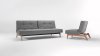 Splitback Sofa Bed in Gray w/Eik Legs by Innovation w/Options