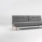 Splitback Sofa Bed in Dark Brown w/Eik Legs by Innovation