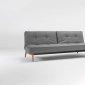 Splitback Sofa Bed in Gray w/Eik Legs by Innovation w/Options