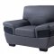 U7230 Sofa in Grey & Dark Grey Leather by Global w/Options