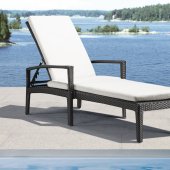 Black & White Modern Outdoor Bathing Lounge Chair