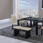 DG081DT Dining Table by Global w/Options in Wenge & Beige