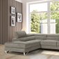 Sparta Sectional Sofa in Fabric by J&M w/Stainless Steel Legs