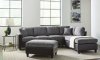 Vinny Sectional Sofa 552040 in Pewter & Black w/Options